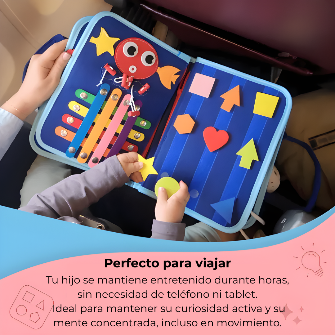 Libro Sensorial Montessori Aprendizaje Interactivo para Niños
