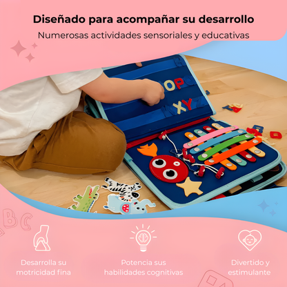 Libro Sensorial Montessori Aprendizaje Interactivo para Niños