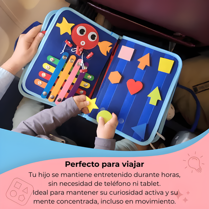 Libro Sensorial Montessori Aprendizaje Interactivo para Niños