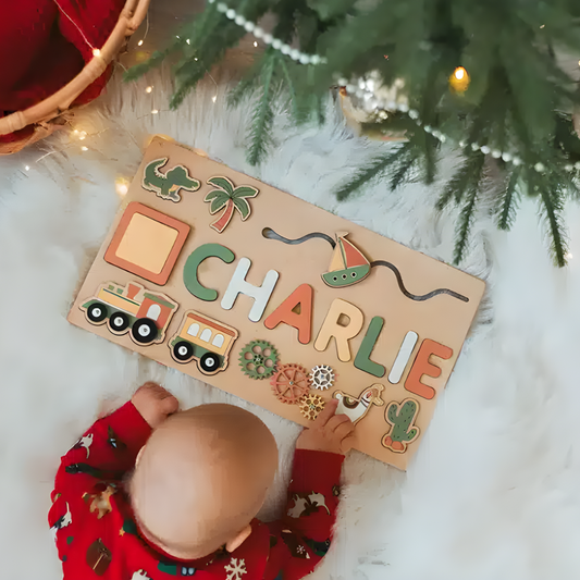 Rompecabezas Montessori Personalizado con Nombre en Madera